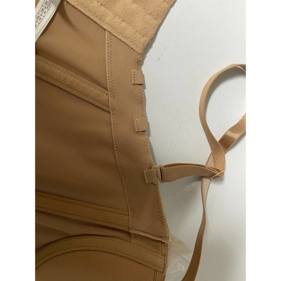 Soiree Longline Bustier Bra LeMystere $86 NWT Corset/Bustier BEIGE TAN 32DDD/F - Picture 2 of 11